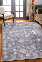 Conceptum Alfombra Folk Chenille Gris 75 x 150 cm